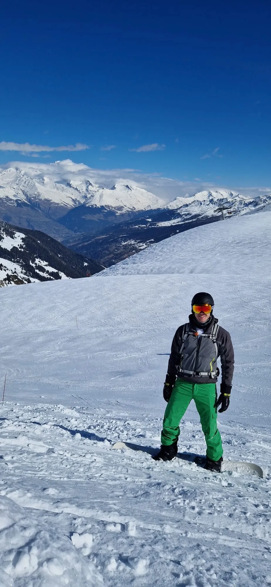 The Arc'teryx down and hard shell combo on the mountain