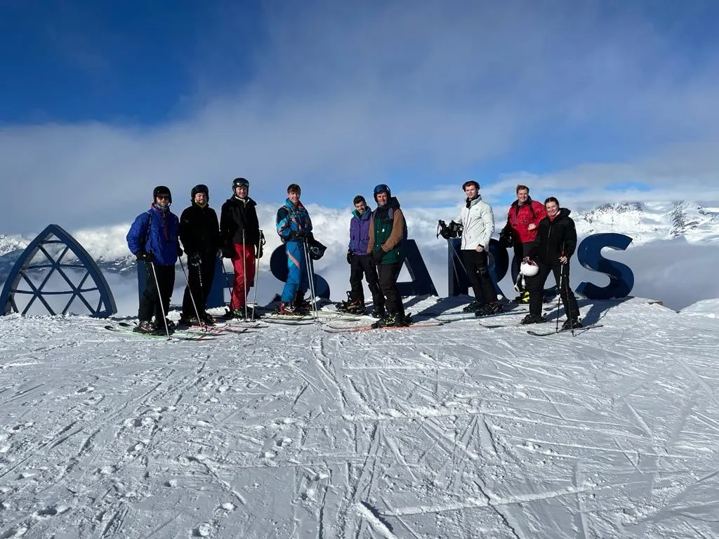 The group at the top of Les Arcs
